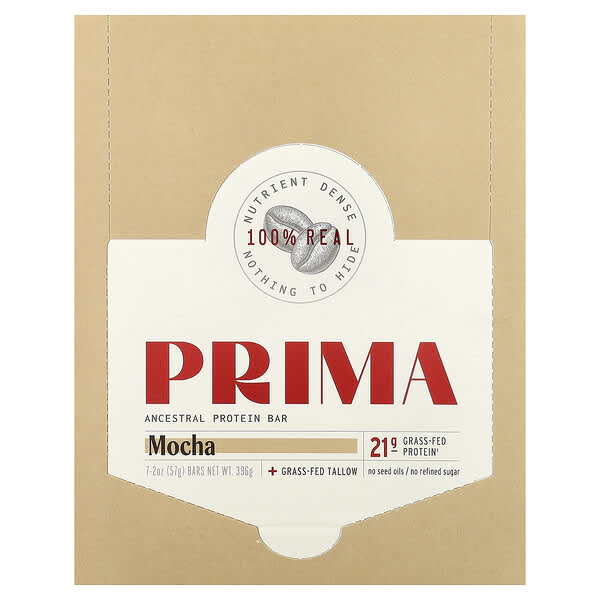 Ancestral Protein Bar, Mocha, 7 Bars, 2 oz (57 g) Each