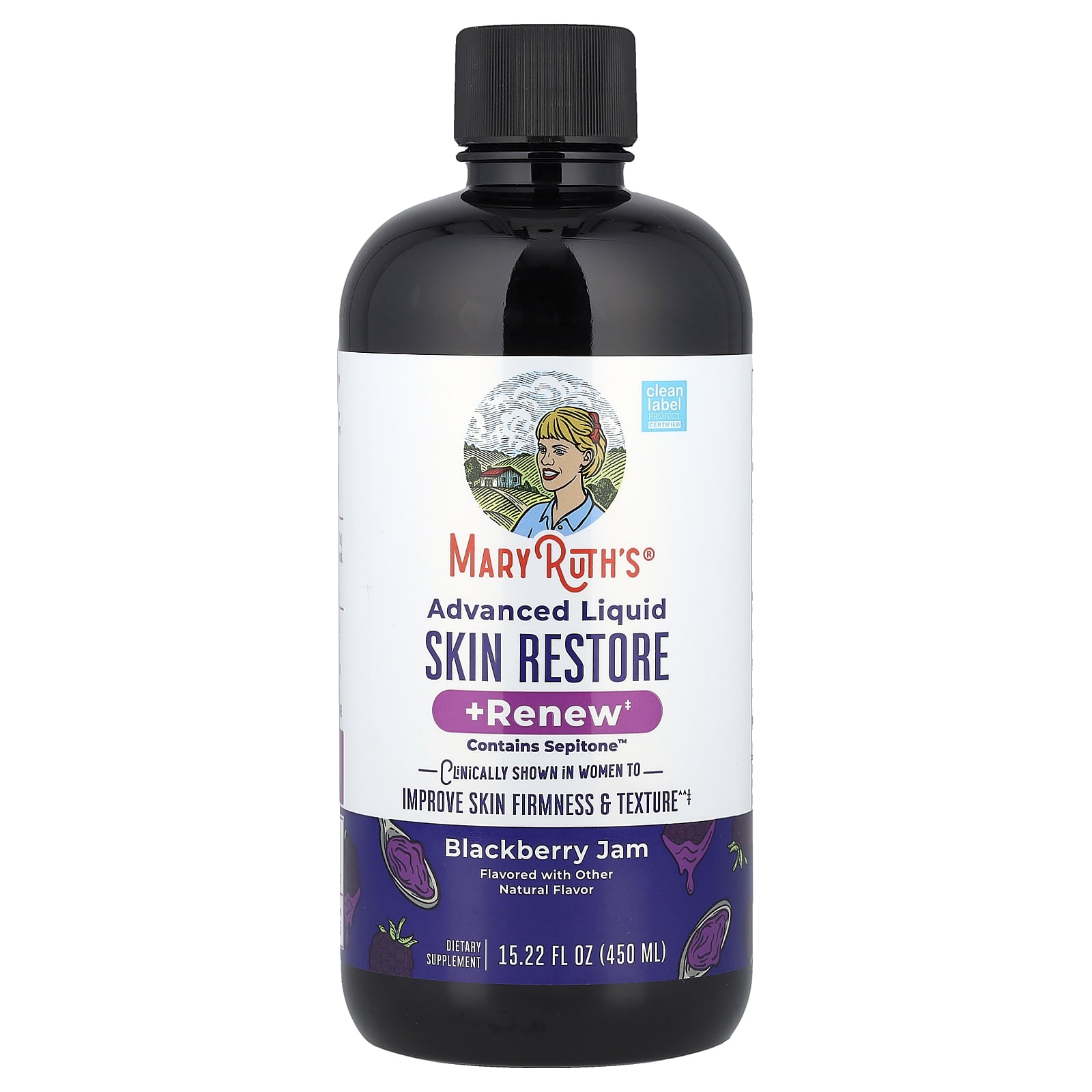 Восстанавливающая сыворотка Advanced Liquid Skin Restore + Renew, Blackberry Jam, 15.22 жидких унции (450 мл)