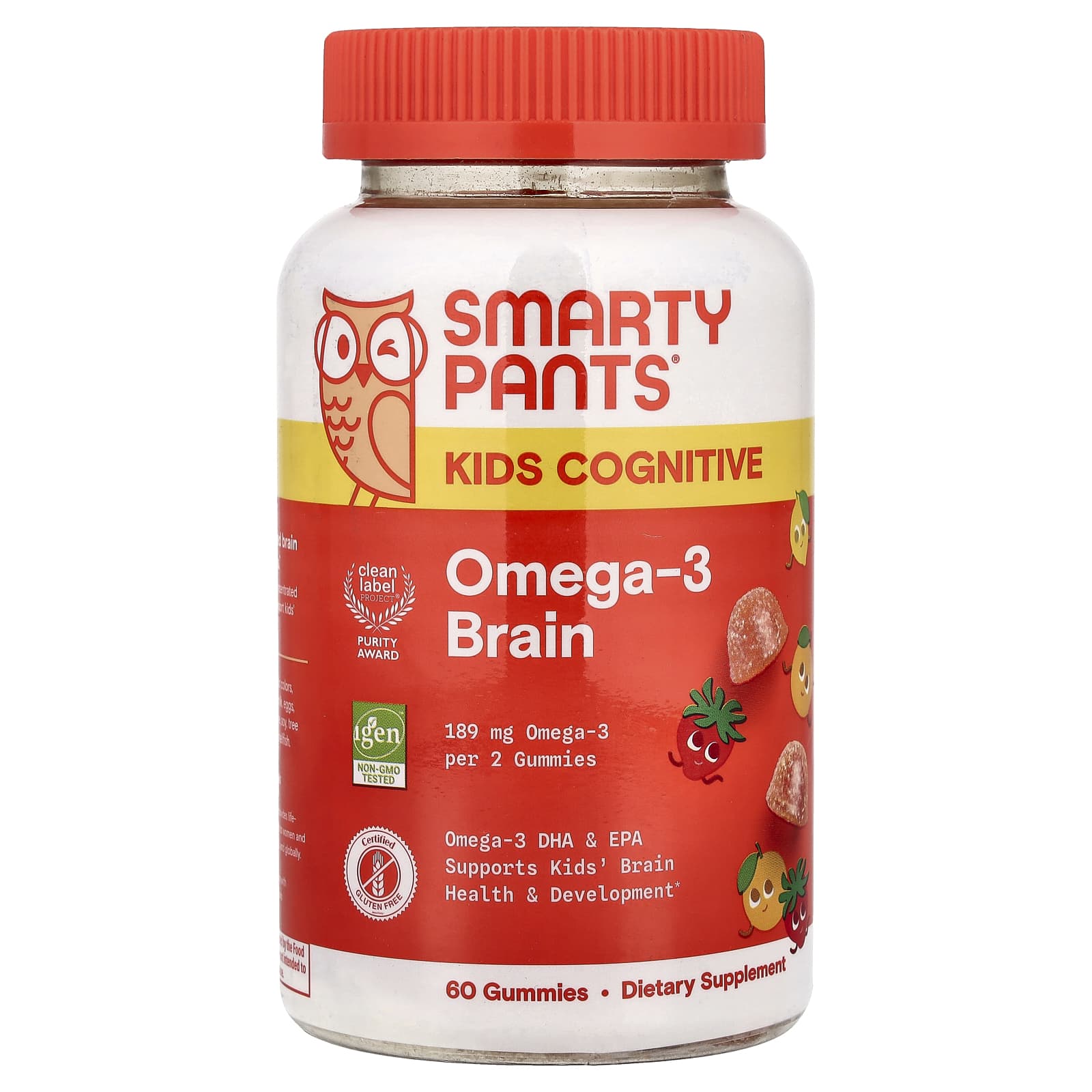 Kids Cognitive, Omega-3 Brain, Citrus Punch, 60 Gummies