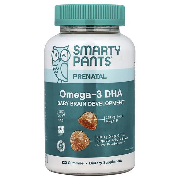Prenatal, Omega-3 DHA, Апельсин-Лимон, 120 жевательных конфет