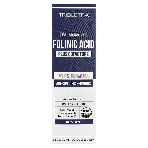 Folinic Active™ Plus Cofactors, Kids Formula, Berry, 2 fl oz (60 ml)