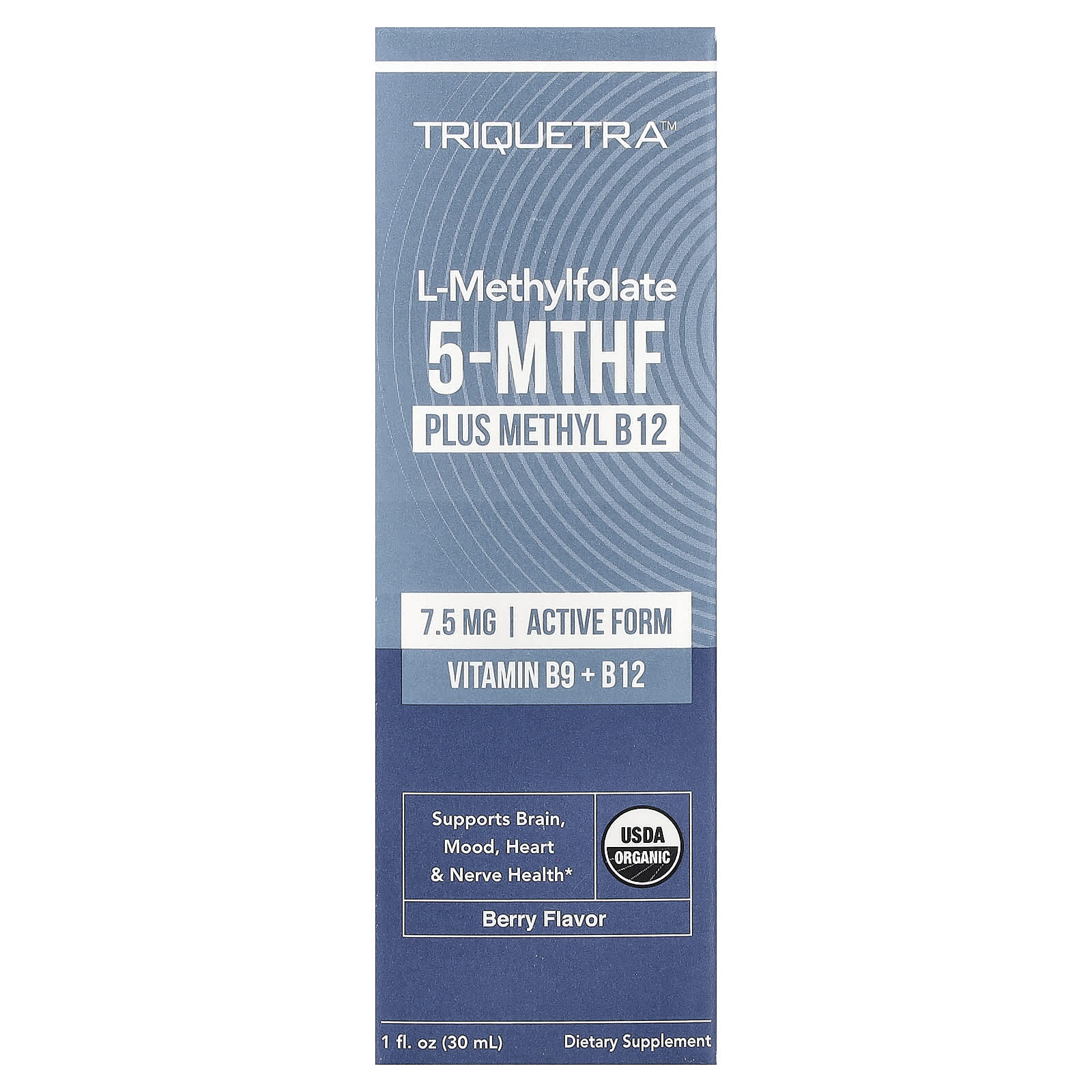 L-Methylfolate 5-MTHF Plus Methyl B-12, Berry, 1 fl oz (30 ml)