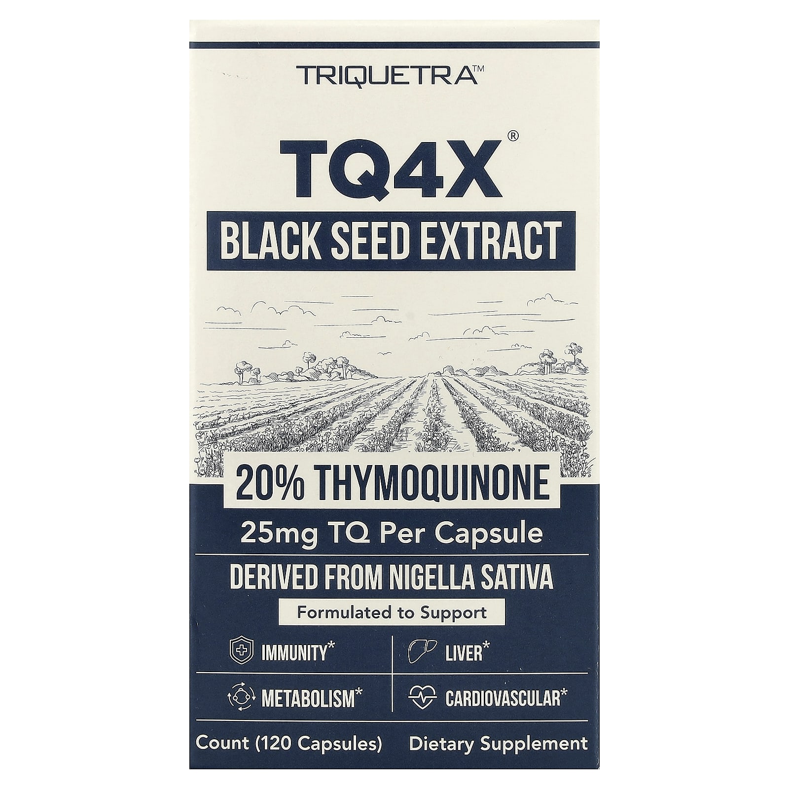 TQ4X®, экстракт черного тмина, 120 капсул