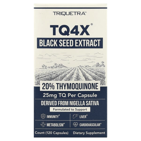 TQ4X®, экстракт черного тмина, 120 капсул