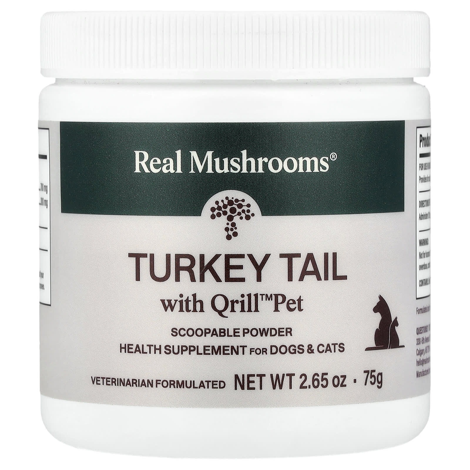 Turkey Tail with Qrill™ Pet, For Dogs & Cats, 2.65 oz (75 g)