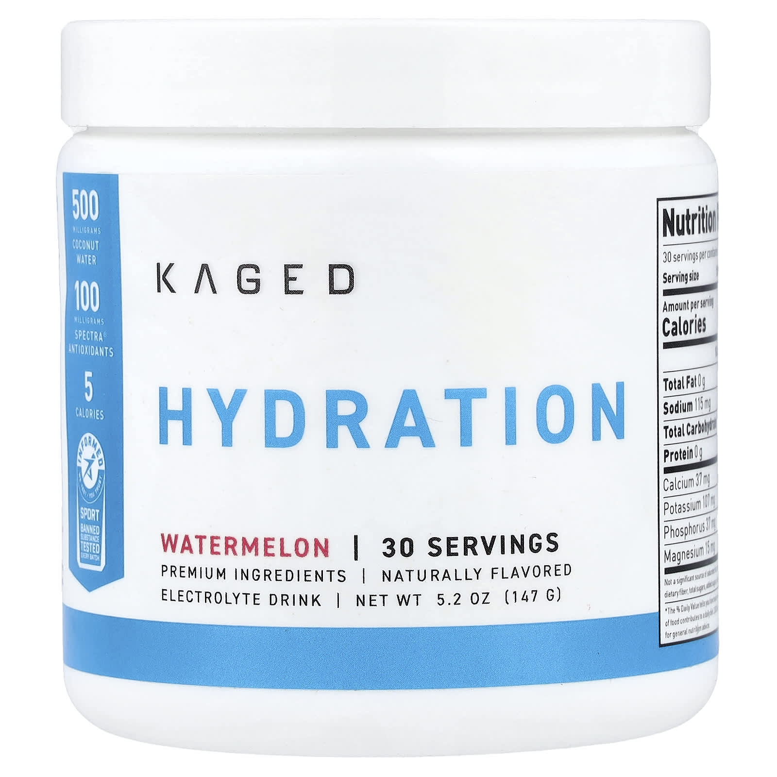 Hydration, арбуз, 5,2 унции (147 г)