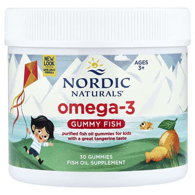 Омега-3 мармелад, для детей от 3 лет, мандарин, 30 штук (124 mg на одну штуку)