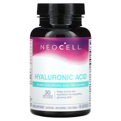 Hyaluronic Acid, 60 Capsules (50 mg per Capsule)