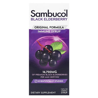 Black Elderberry Immune Syrup, Original Formula, 16,720 mg, 7.8 fl oz (230 ml)
