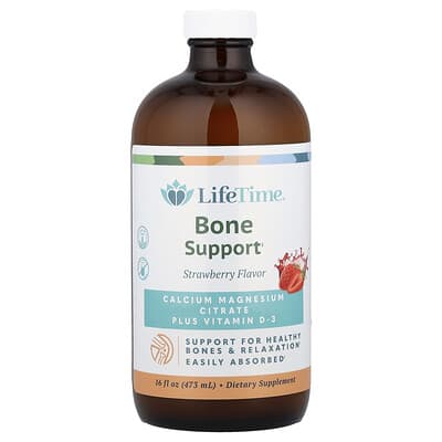 VitaLiquids Bone Support, Strawberry, 16 fl oz (473 ml)