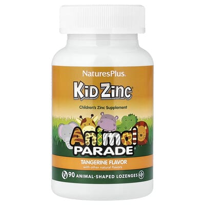 Animal Parade®, Kid Zinc®, Tangerine, 90 Animal-Shaped Lozenges
