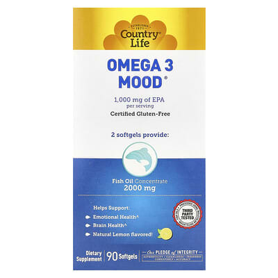Omega 3 Mood®, Natural Lemon, 90 Softgels