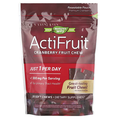 ActiFruit™, Cranberry Fruit Chew, 20 Soft Chews