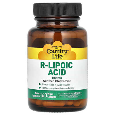 R-Lipoic Acid, 100 mg, 60 веганских капсул