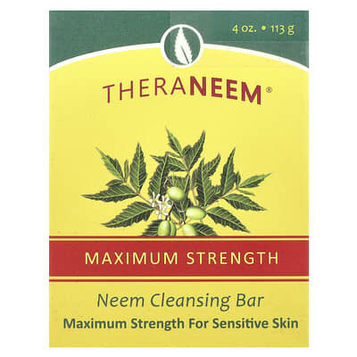 Organix South TheraNeem®, очищающий мыльный брусок с нимом для чувствительной кожи, 4 oz (113 g)