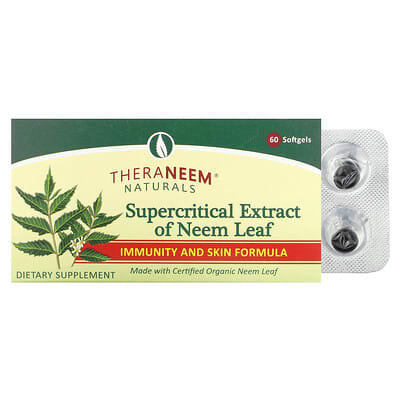 Organix South TheraNeem® Naturals, экстракт листьев нима, 8 mg, 60 мягких капсул