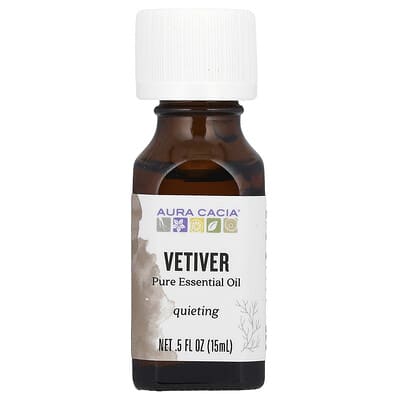 Pure Essential Oil, Vetiver, 0.5 fl oz (15 ml)