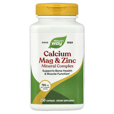 Calcium, Mag & Zinc Mineral Complex, 250 Capsules