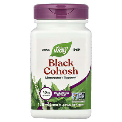 Black Cohosh, 40 mg, 120 веганских капсул