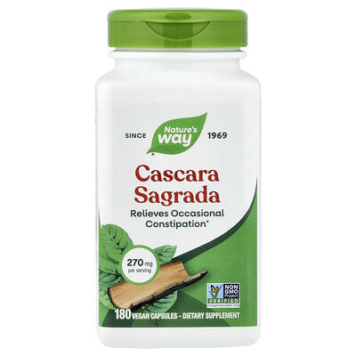 Cascara Sagrada, 270 mg, 180 Vegan Capsules