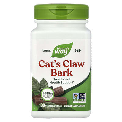 Cat's Claw Bark, 100 Vegan Capsules (0.48 mg per Capsule)