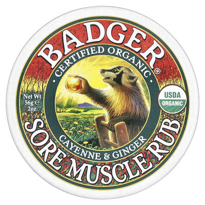 Organic Sore Muscle Rub, Cayenne & Ginger, 2 oz (56 g)