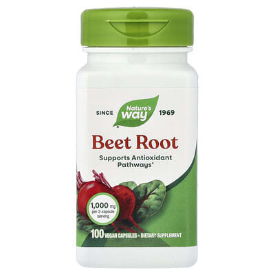 Beet Root, 100 Vegan Capsules (0.5 g per Capsule)
