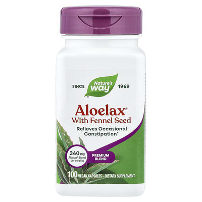 Aloelax® with Fennel Seed, 100 Vegan Capsules