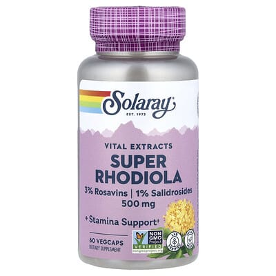 Vital Extracts, Super Rhodiola, 500 мг, 60 вегетарианских капсул