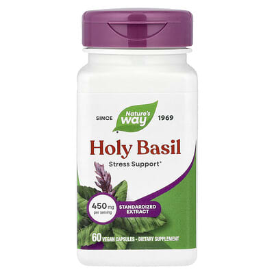 Базилик священный, 450 mg, 60 веганских капсул