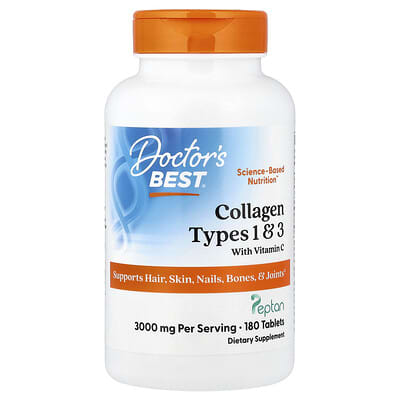 Collagen Types 1 & 3 with Vitamin C, 180 Tablets