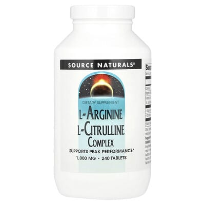 L-Arginine L-Citrulline Complex, 1,000 mg, 240 Tablets