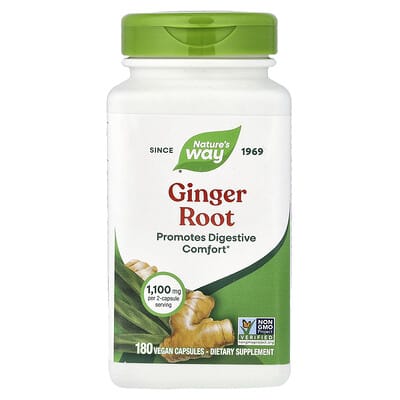 Ginger Root, 180 Vegan Capsules (550 mg per Capsule)