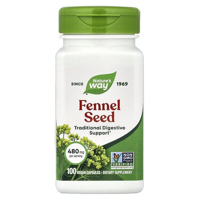 Fennel Seed, 480 mg, 100 Vegan Capsules