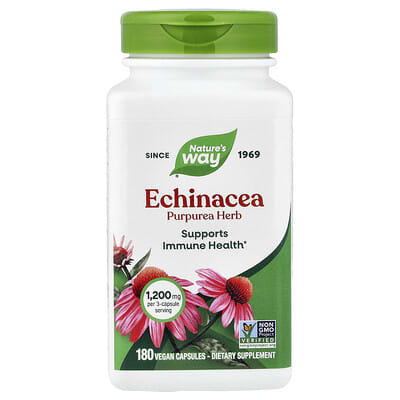 Echinacea Purpurea Herb, 180 Vegan Capsules (400 mg per Capsule)
