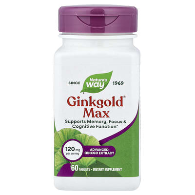 Ginkgold® Max, 120 mg, 60 Tablets биологически активная добавка