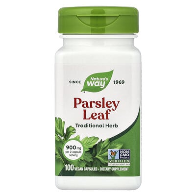 Parsley Leaf, 100 Vegan Capsules (450 mg per Capsule)