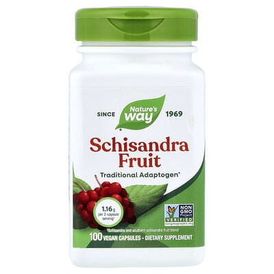 Schisandra Fruit, 100 Vegan Capsules (0.58 g per Capsule)