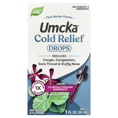 Umcka®, капли от простуды, для детей от 1 года, 1 fl oz (30 ml)