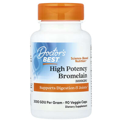 Doctor's Best Высококонцентрированный бромелаин, 500 mg, 90 капсул