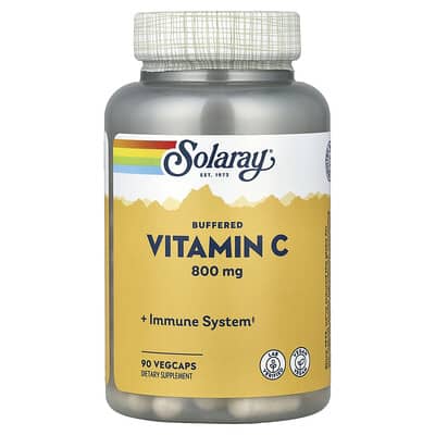 Solaray Витамин C с буфером, 800 mg, 90 VegCaps