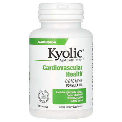 Экстракт выдержанного чеснока Kyolic Cardiovascular, Original Formula 100, 100 капсул (300 mg на капсулу)