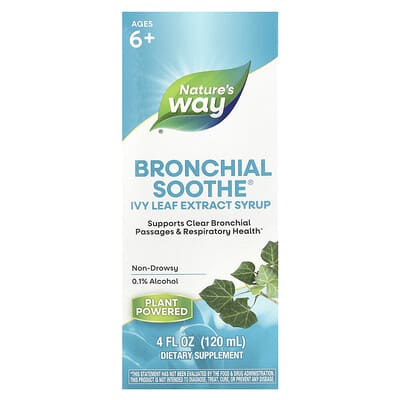 Сироп Nature's Way Bronchial Soothe® Ivy Leaf Extract, для детей от 6 лет, 4 fl oz (120 ml)
