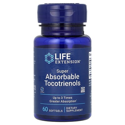 Super Absorbable Tocotrienols, 60 мягких капсул