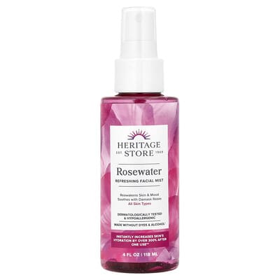 Освежающий мист для лица с розовой водой, 4 fl oz (118 ml)
