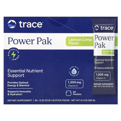Trace Power Pak лимон-лайм 30 стиков по 0.22 oz (6.1 g)