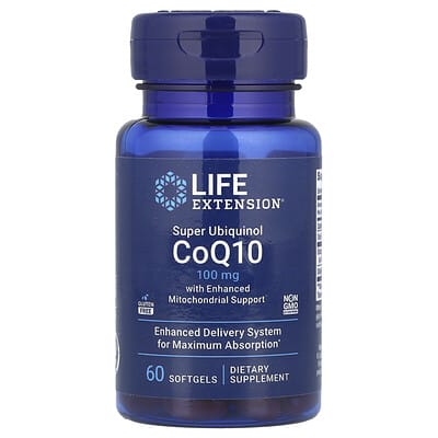 Super Ubiquinol CoQ10 with Enhanced Mitochondrial Support, 100 mg, 60 Softgels