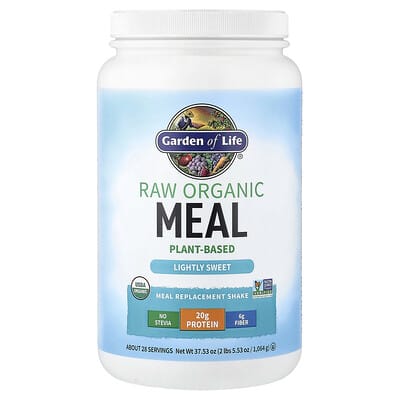 RAW Organic Meal Replacement Shake, Lightly Sweet, 37.53 oz (1,064 g)