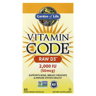 Vitamin Code®, RAW D3™, 60 вегетарианских капсул