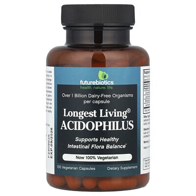 Longest Living® Acidophilus, 100 Vegetarian Capsules
